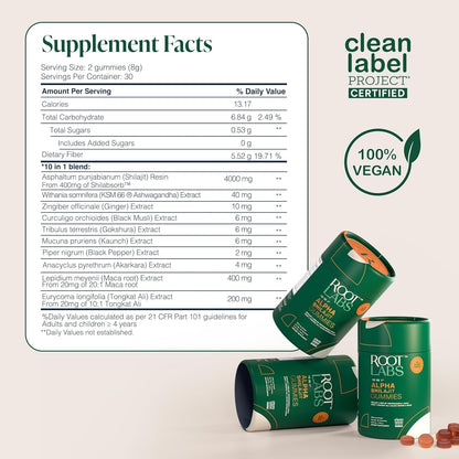 ROOT LABS 10-in-1 Alpha Shilajit Gummies